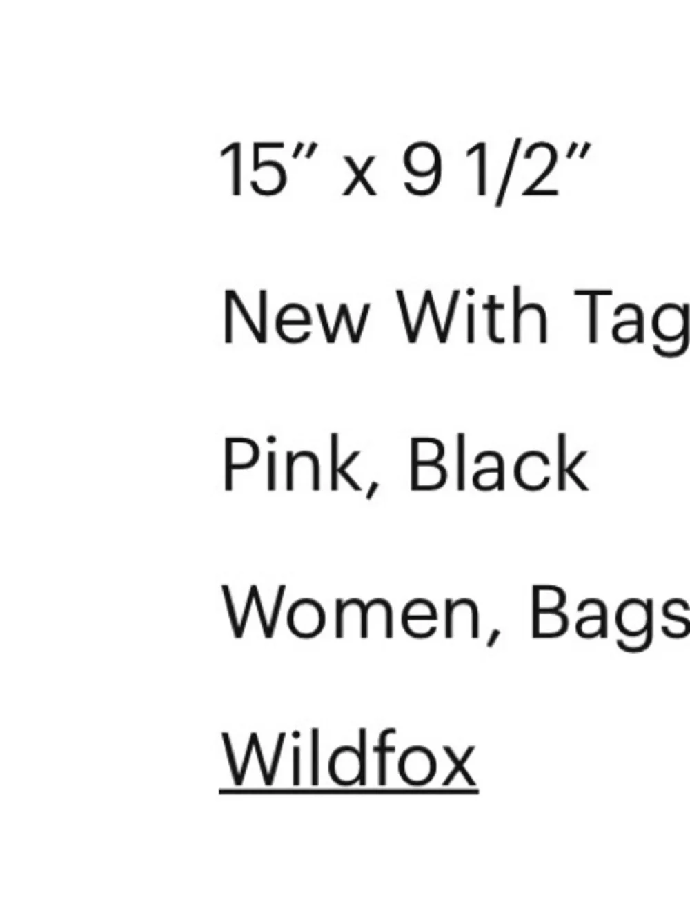 Wildfox handbag plus